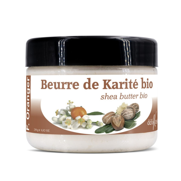 Beurre de Karité bio à la Fleur d'Oranger 250 gr