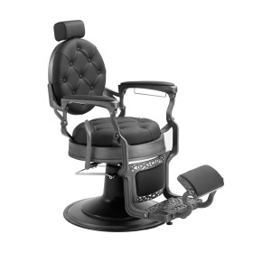 Fauteuil Barbier Mack Brush Grey Black